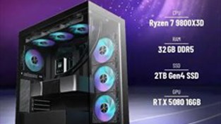 BaB računalo Inferno X (Ryzen 7 9800X3D, Liquid, RTX 5080, 32GB DDR5, 2TB SSD, RGB, Win11P) Powered