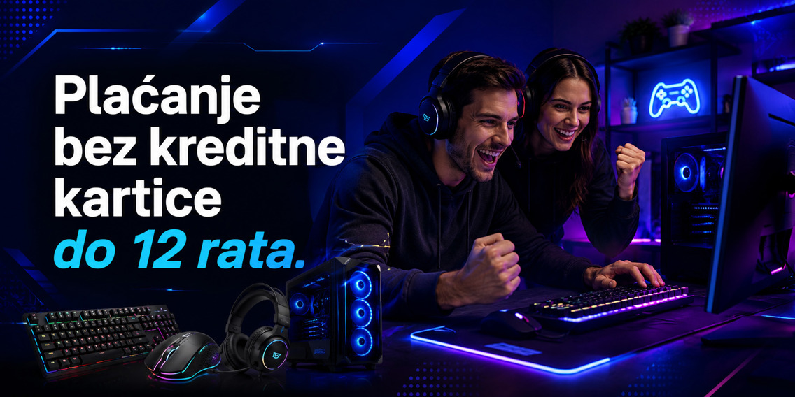 Brza realizacija, bez skrivenih naknada, bez kreditne kartice plaćajte do 12 rata!
