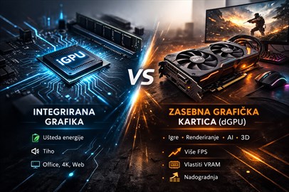 Integrirana ili zasebna grafika: što dobivate u praksi