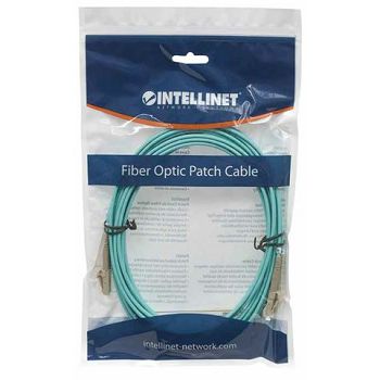 Intellinet, Fiber Optic Patch Cable,MM,LC/LC, 50/125 µm,OM4,5mAqua