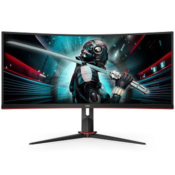 Monitor 34" AOC CU34G2X, 144Hz, 1ms, 250cd/m2, 80000000:1, zakrivljeni, crni