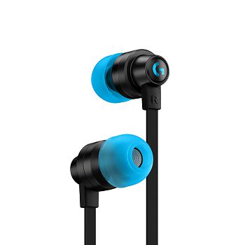 Slušalice LOGITECH Gaming G333, in-ear, adapter USB-C, crne