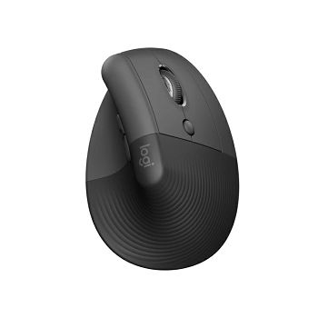 Miš LOGITECH Lift, optički, ergonomski, bežični, USB, sivi