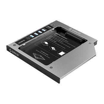 Ladica za disk ORICO, omogućuje montažu 2.5" SATA HDD/SSD u 5/7/9.5mm bay za laptope
