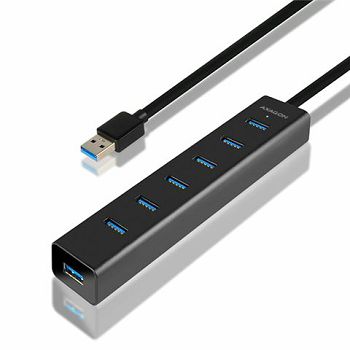 AXAGON HUE-SA7BP 7x USB3.0 Hub, Charging + AC Adapter