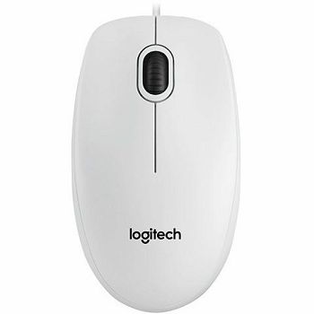 Miš žični Logitech B100 optical USB, bijeli