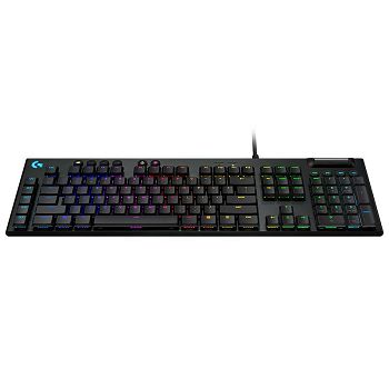 Tipkovnica LOGITECH Gaming G815 Linear, RGB, mehanička, USB, crna