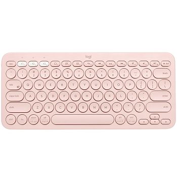 Tipkovnica LOGITECH K380, Bluetooth, kompaktna, roza