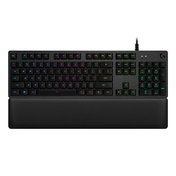 Tipkovnica LOGITECH Gaming G513 Carbon, RGB, mehanička, GX Blue, US layout, crna