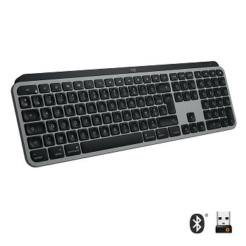 Tipkovnica LOGITECH MX Keys Advanced Illuminated za Apple, bežična, BT, crna