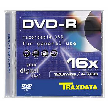 TRAXDATA OPTIČKI MEDIJ DVD-R 16X BOX 1