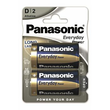 PANASONIC baterije LR20EPS/2BP Alkaline Everyday Power