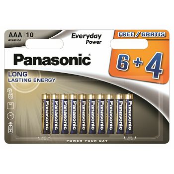 PANASONIC baterije LR03EPS/10BW 6+4F Alkal. Everyday Power