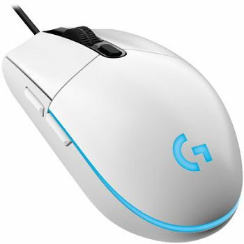 Miš LOGITECH Gaming G102 Lightsync, optički, 8000dpi, bijeli, USB