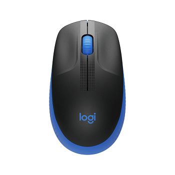 Miš LOGITECH M190, optički, bežični, 1000dpi, crno-plavi