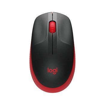 Miš LOGITECH M190, optički, bežični, 1000dpi, crno-crveni