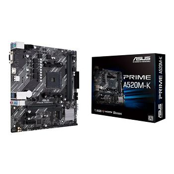 Matična ploča ASUS Prime A520M-K, AMD A520, DDR4, mATX, s. AM4