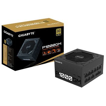 Napajanje 1000W, GIGABYTE P1000GM, ATX v2.31, 120mm vent, 80+ Gold, modularno