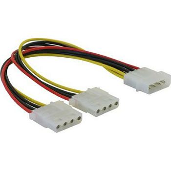 Adapter DELOCK, 4-pin Molex (M) na 2x 4-pin Molex (Ž), naponski, interni