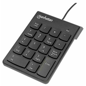 Numerička žičana tipkovnica, USB, 18 tipki, crna, Manhattan