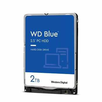 Tvrdi disk 2000 GB WESTERN DIGITAL Blue, WD20SPZX, SATA3, 128MB cache, 5400 okr./min, 2.5", za laptop