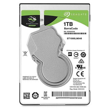 Tvrdi disk 1000 GB SEAGATE Mobile Barracuda25 Guardian ST1000LM048, SATA3, 128MB cache, 5400 okr./min, 2.5", za laptop