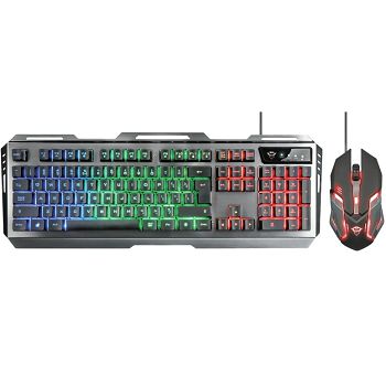 Tipkovnica + miš TRUST GXT 845 Tural Gaming Combo, USB, US layout, crna