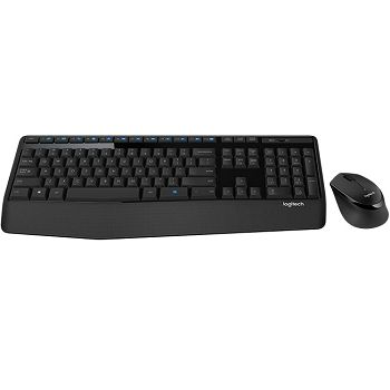 Tipkovnica + miš LOGITECH MK345 Wireless Combo, bežična, crna