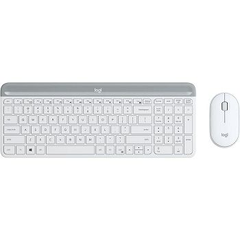 Tipkovnica + miš LOGITECH MK470 Slim Wireless, bežična, bijela