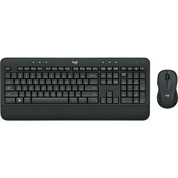 Tipkovnica + miš LOGITECH MK545 Advanced Combo, bežična, crna, Unifying receiver USB