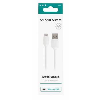 Kabel VIVANCO 61322, Micro-USB, 2 m, bijeli