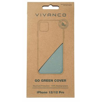 EKO maska VIVANCO 62278 Go Green cover, iPhone 12/12 Pro, zelena