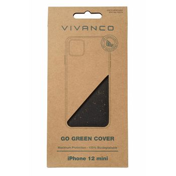 EKO maska VIVANCO 62275 Go Green cover, iPhone 12 mini, crna