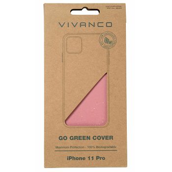 EKO maska VIVANCO 62269 Go Green cover, iPhone 11 Pro, roza