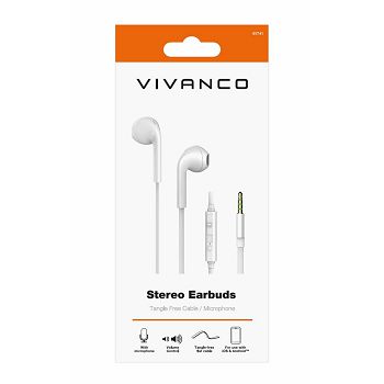 Slušalice VIVANCO 61741 Urban Style, s mikrofonom, bijele