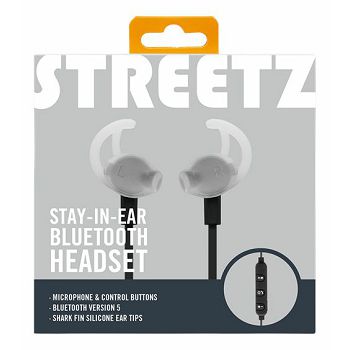 Slušalice STREETZ HL-BT303, SPORT, in-ear, mikrofon, Bluetooth, crne