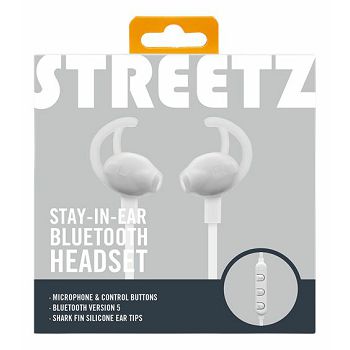 Slušalice STREETZ HL-BT304, SPORT, in-ear, mikrofon, Bluetooth, bijele