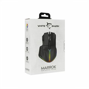 WHITE SHARK RGB gaming miš GM-9006 MARROK crni 12.000dpi