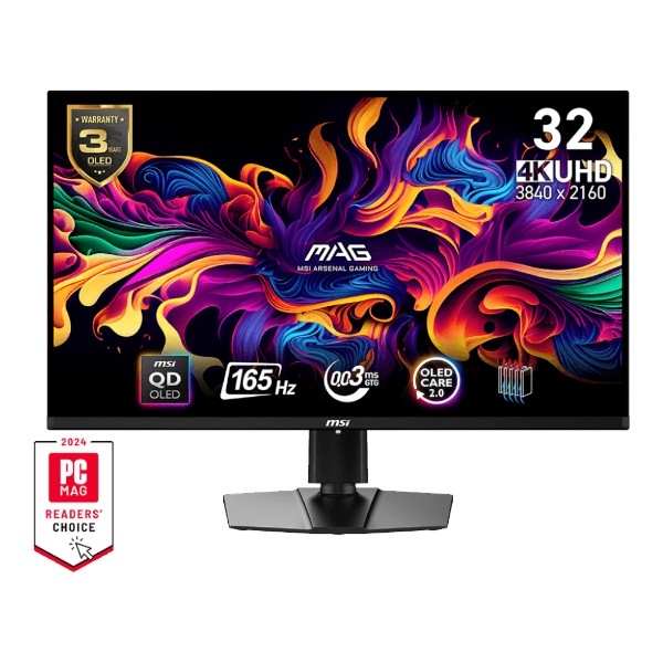 Monitor MSI MAG 321UP QD-OLED 31.5" / UHD / 165Hz / 0,03ms (GTG) / black - adjustable stand