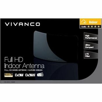 Antena VIVANCO 38886, Full HD, unutarnja, zaobljen dizajn, LTE Filter