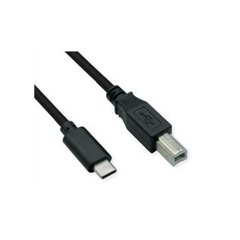 Roline USB2.0 Kabel TIP C, C - B, M/M, 1.8m, crni