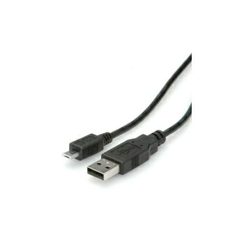 Roline USB2.0 kabel TIP A(M) na Micro B(M), 1.8m, crni