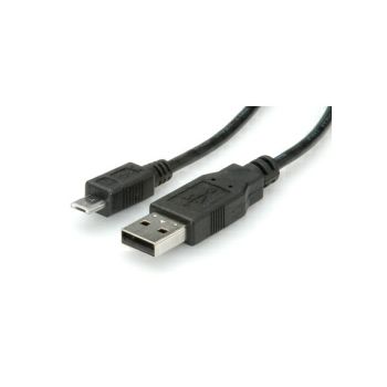 Roline USB2.0 kabel TIP A(M) na Micro B(M), 0.8m, crni