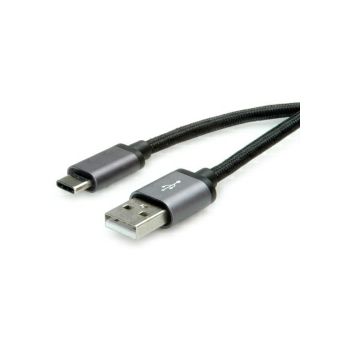Roline USB2.0 kabel TIP C(M) na TIP A(M), 1.8m, crni