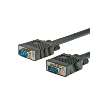 Roline VGA HQ kabel, HD15 M/M, 15m, crni