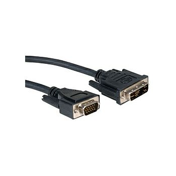 Roline DVI kabel, DVI-A (12+5) - HD15, M/M, 2.0m, crni