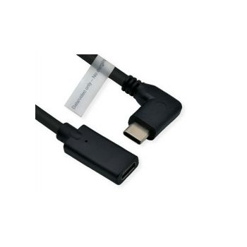 Roline USB-C produžni kabel (DP Alt Mode) C-C, M- kutni/F, 2m 