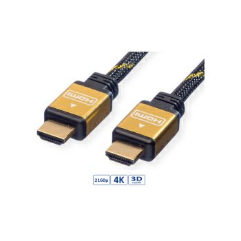 Roline GOLD HDMI kabel sa mrežom, M/M, 2.0m 