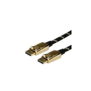 Roline GOLD DisplayPort kabel v1.2, DP-DP M/M, 3.0m, crno/zlatni