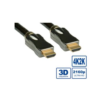 Roline HDMI Ultra HD kabel sa mrežom, M/M, 2.0m